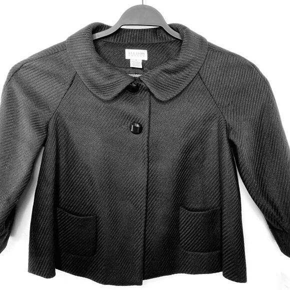 Allison Taylor Jacket Women's Size 6 Black Lined Short New With Tags - Picture 1 of 7